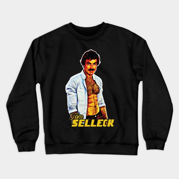 Tom Selleck 80s Design Crewneck Sweatshirt by Trendsdk
